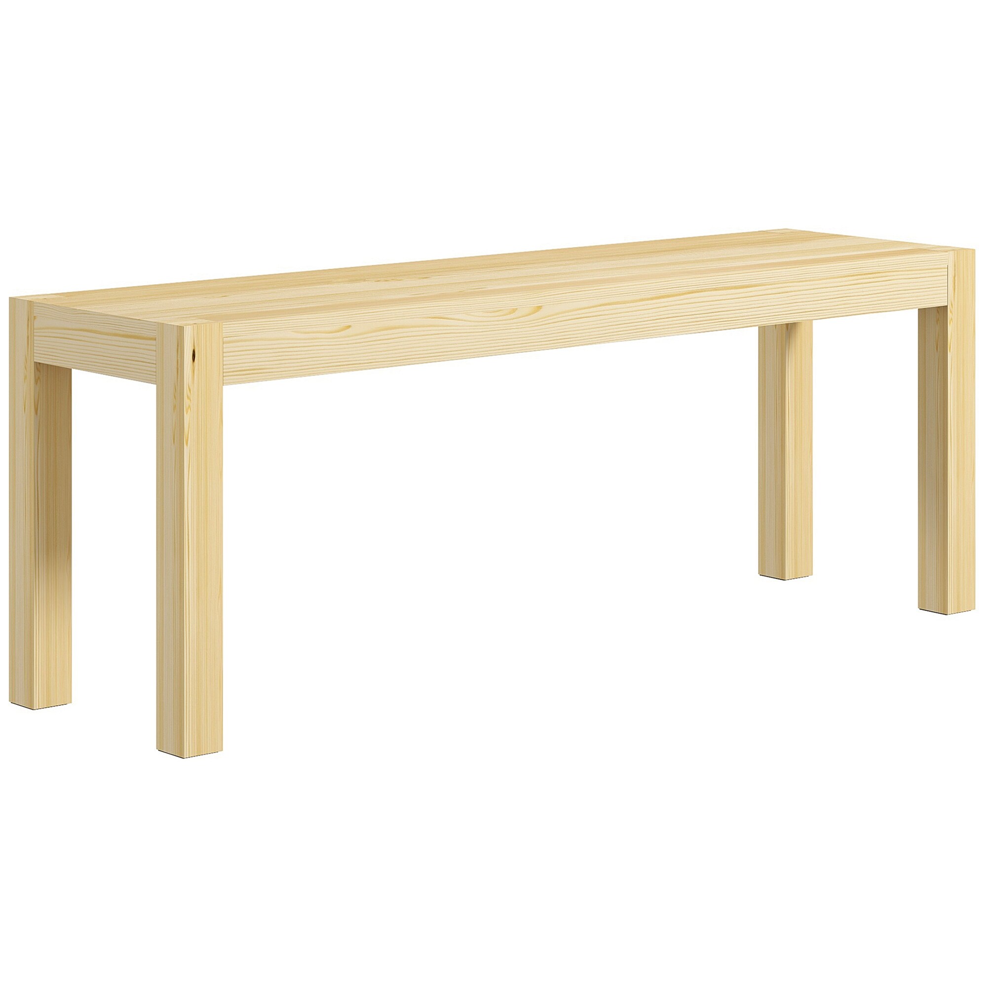 HOMCOM Sitzbank mit rutschfesten Fußpads natur 120L x 33B x 45H cm