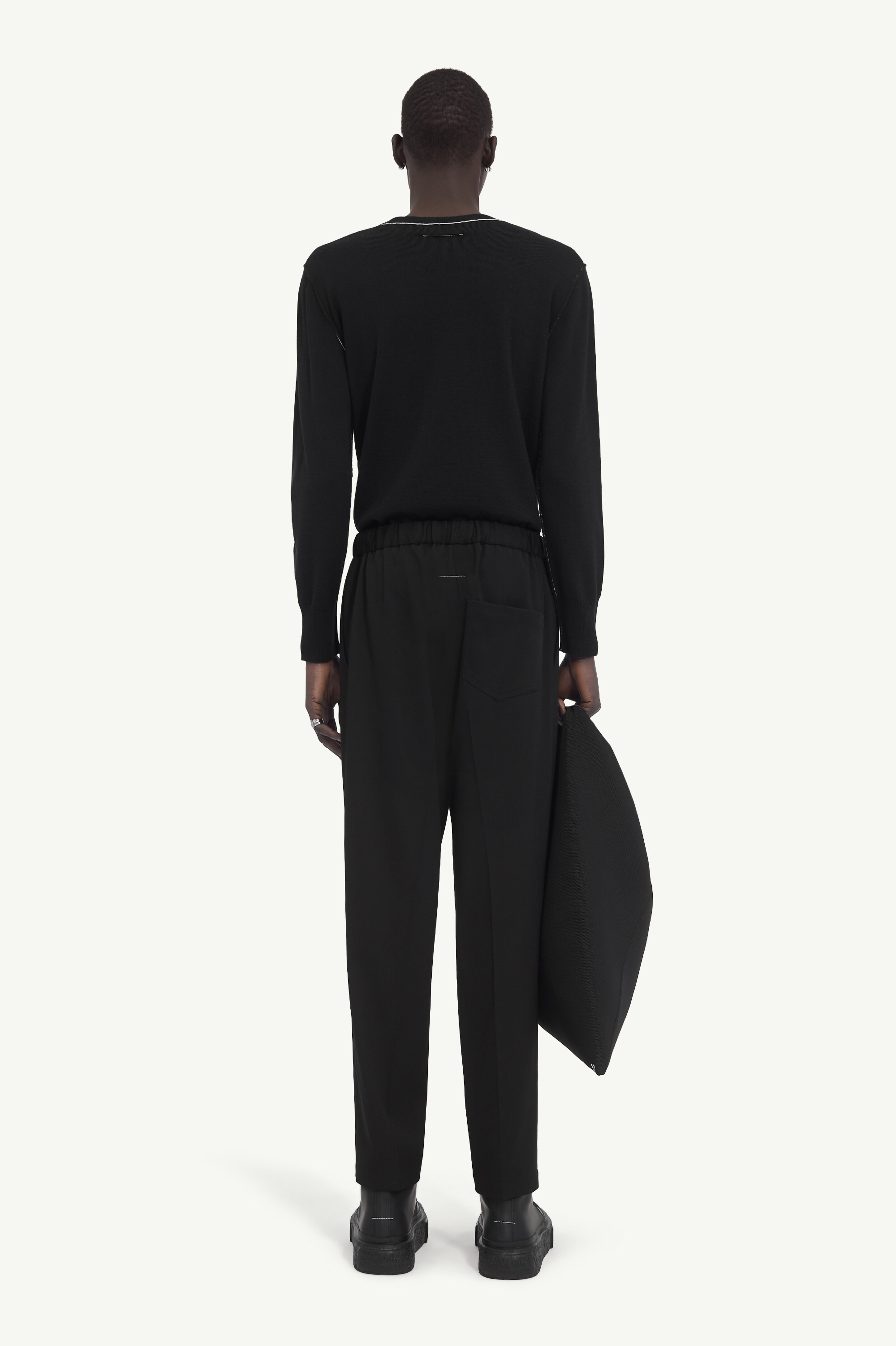Pantalon en laine façon tailleur