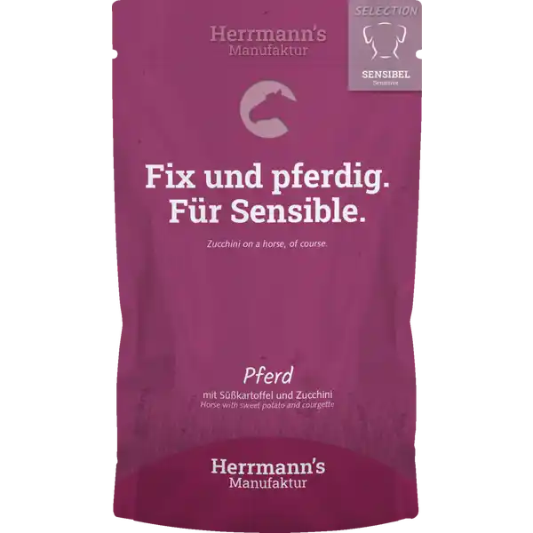 Hundenassfutter Selection Sensible Pferd mit Süßkartoffel und Zucchini