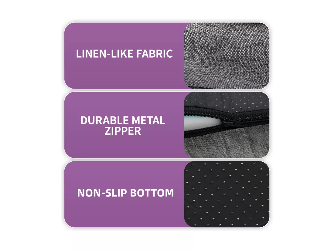 YITAHOME Panier pour Chien - Lavable Lit Chien - 71x58cm - Gris