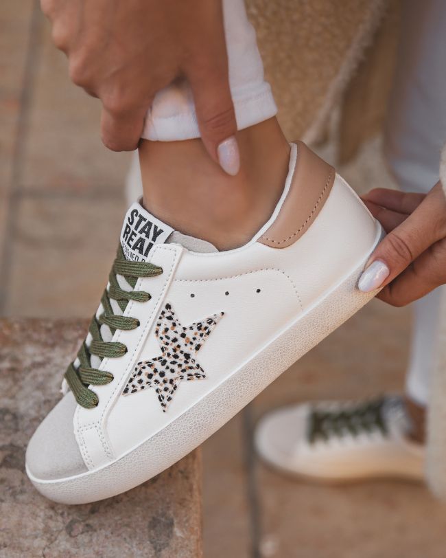 Basket femme blanche à lacets - Soline