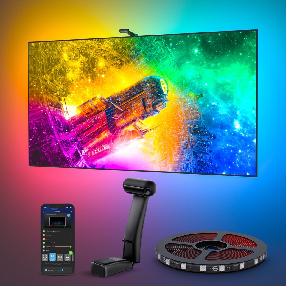 Govee Envisual TV Baggrundsbelysning T2 med dobbelte kameraer (55~65 tommer)