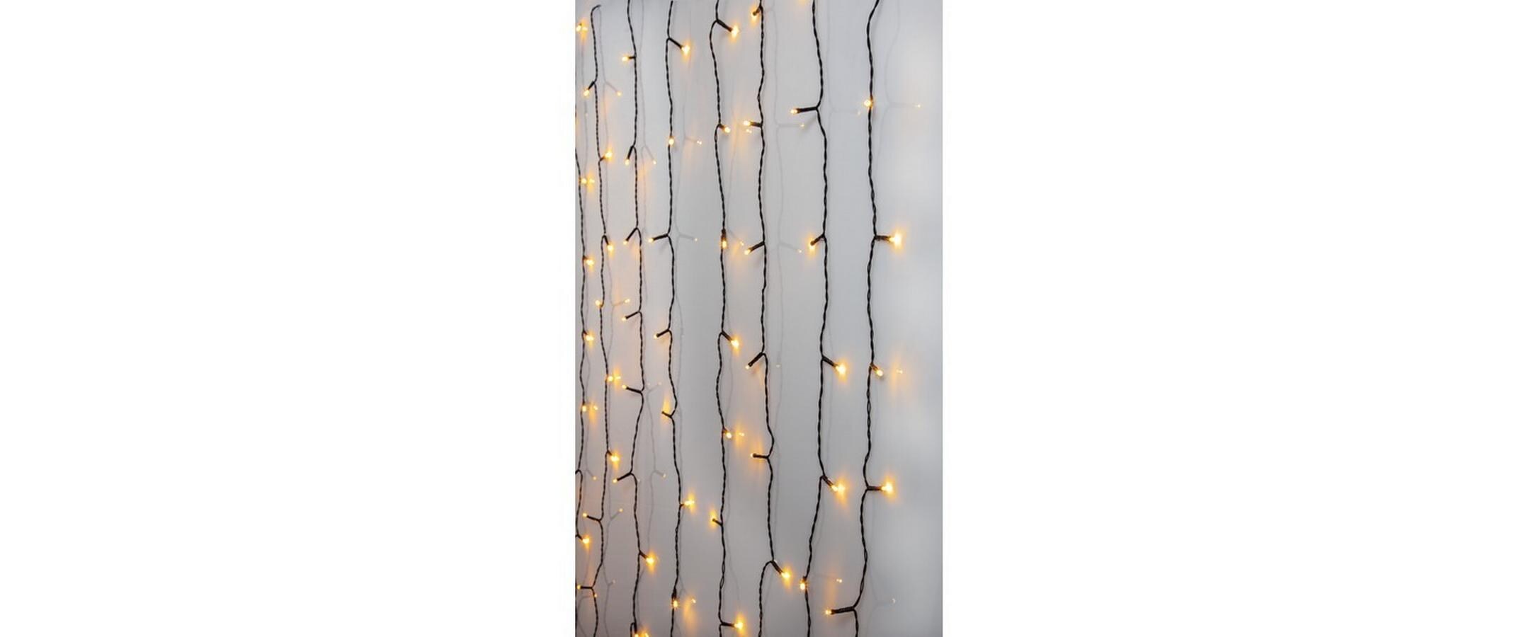 LED-Lichtervorhang Golden, 80 LEDs, 130 cmLichterkette mit goldig warmweissen LEDs