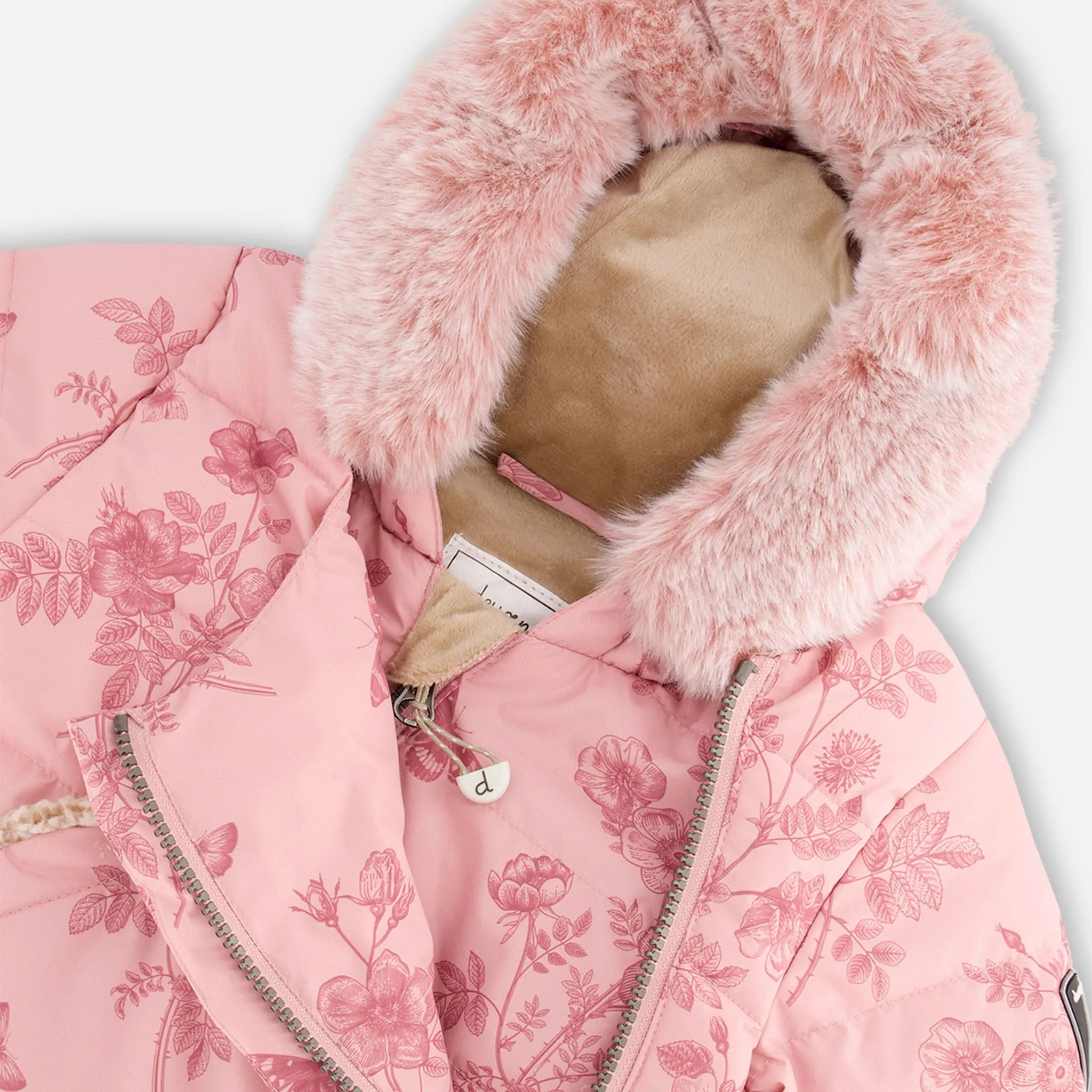 Deux par Deux Habit de Neige Une Pièce Fleur Vintage 6-30mois