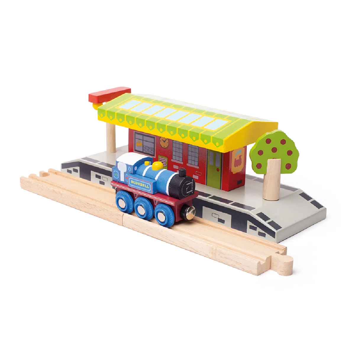 Bigjigs Rail Moteur Heritage Bluebell