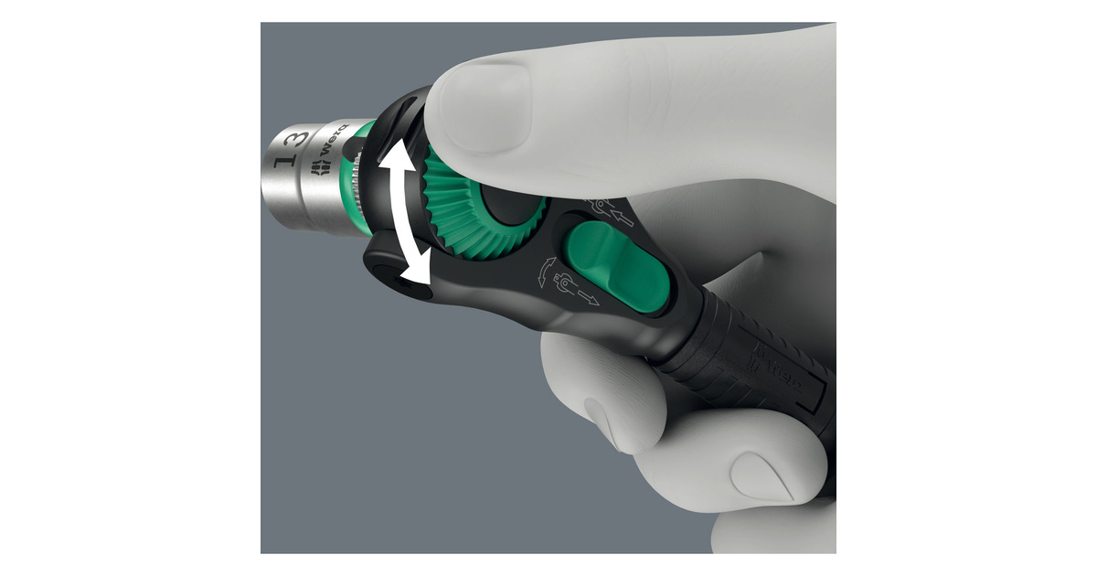 Wera8000 C Black Edition Zyklop Speed ratel met 1/2