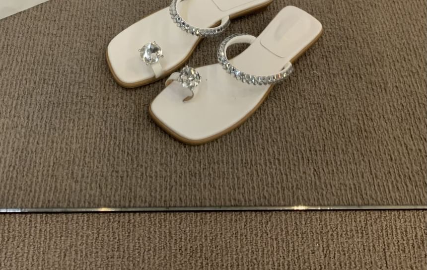 girlbaous - Sandalen met strass-teenlus