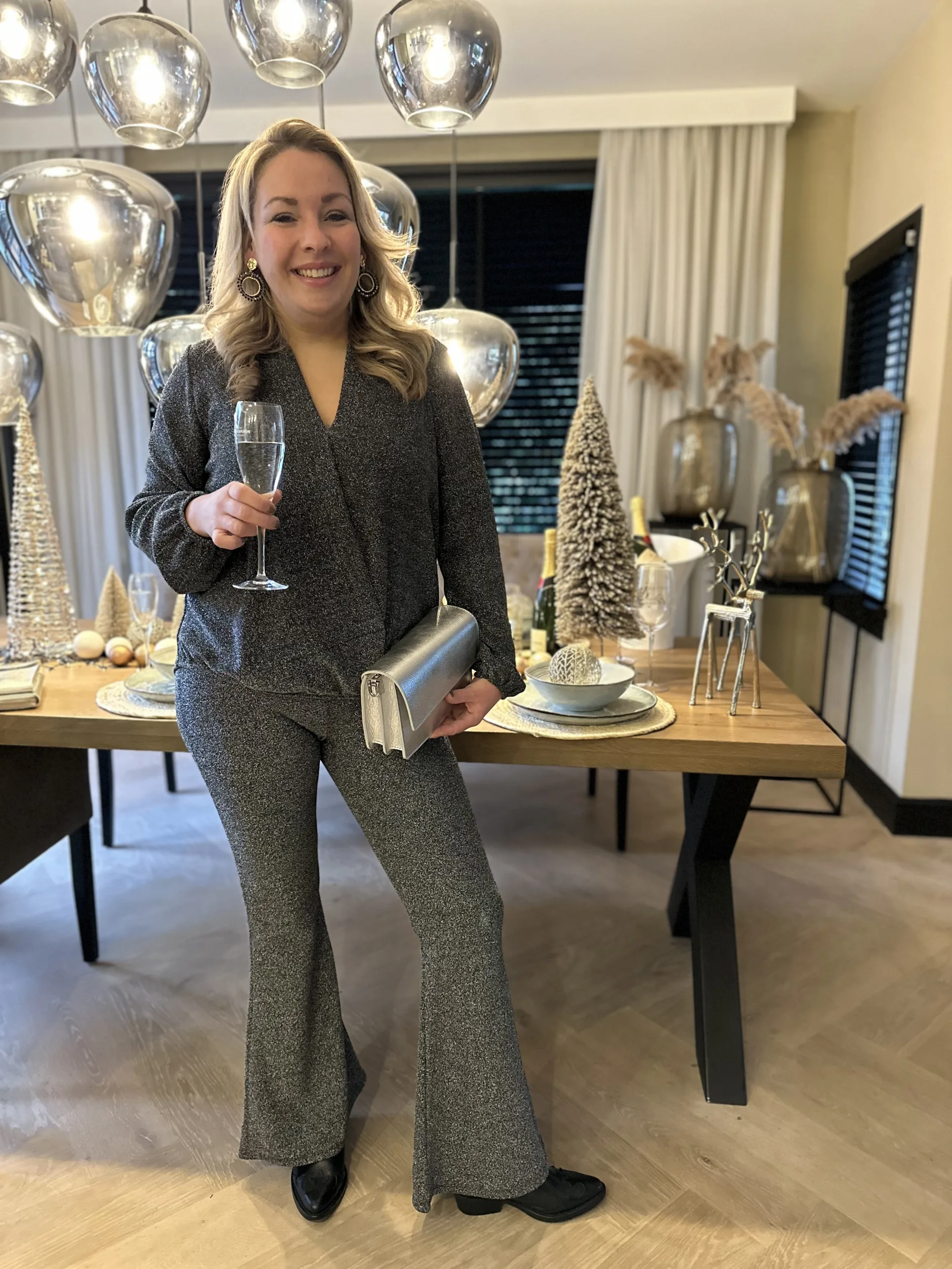 Fancy Glitter Broek - Zilver