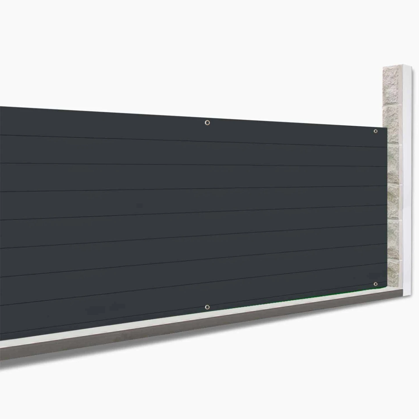 Brise vue occultant 1,8 x 10 M effet lames de clôture 160 gr/m²