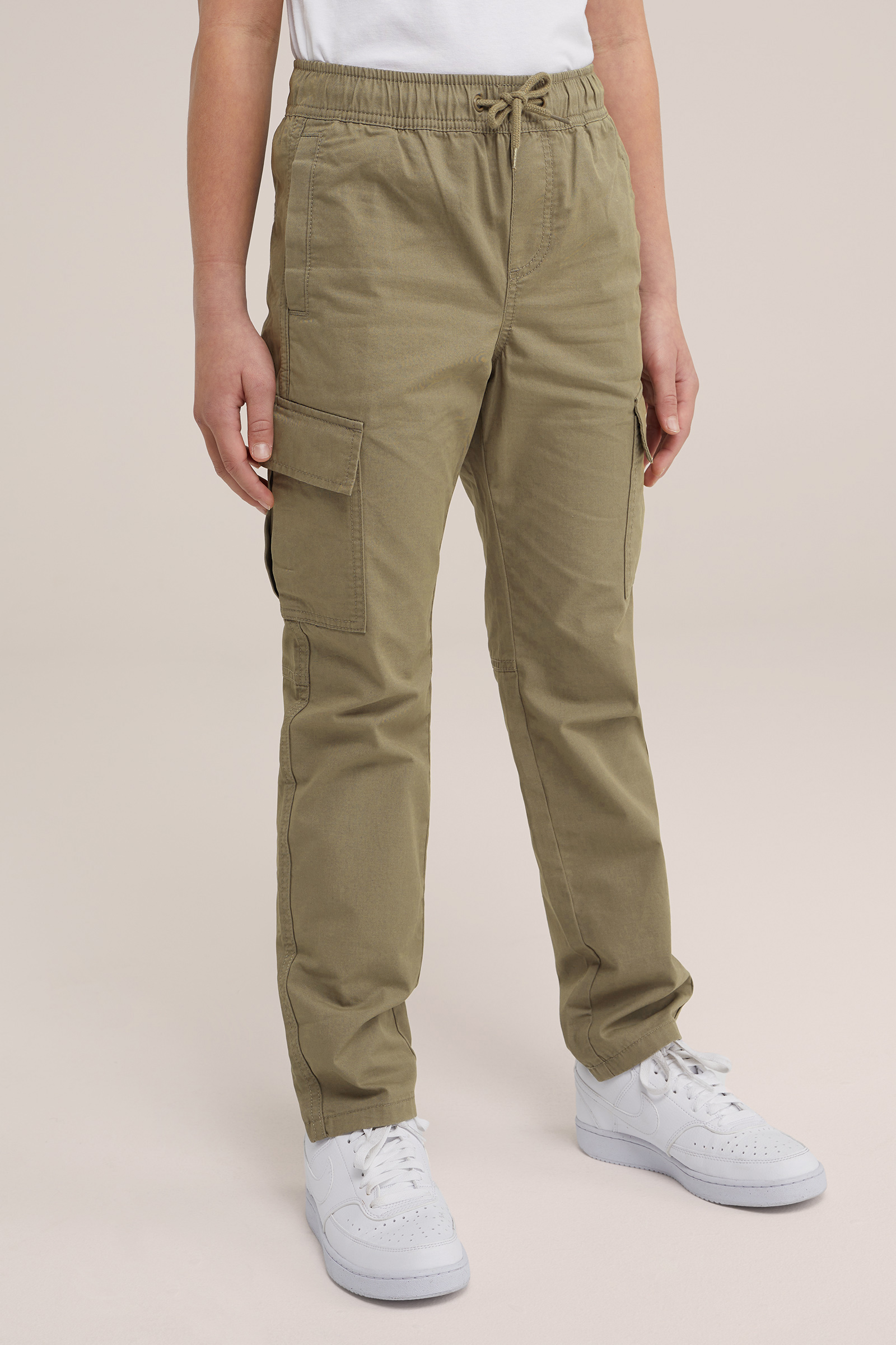 Jongens regular fit cargobroek Blue Ridge Legergroen