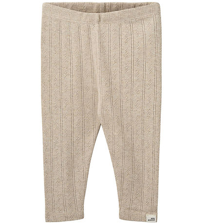 Sofie Schnoor Leggings - Nalinesb - Beige m. Lochmuster