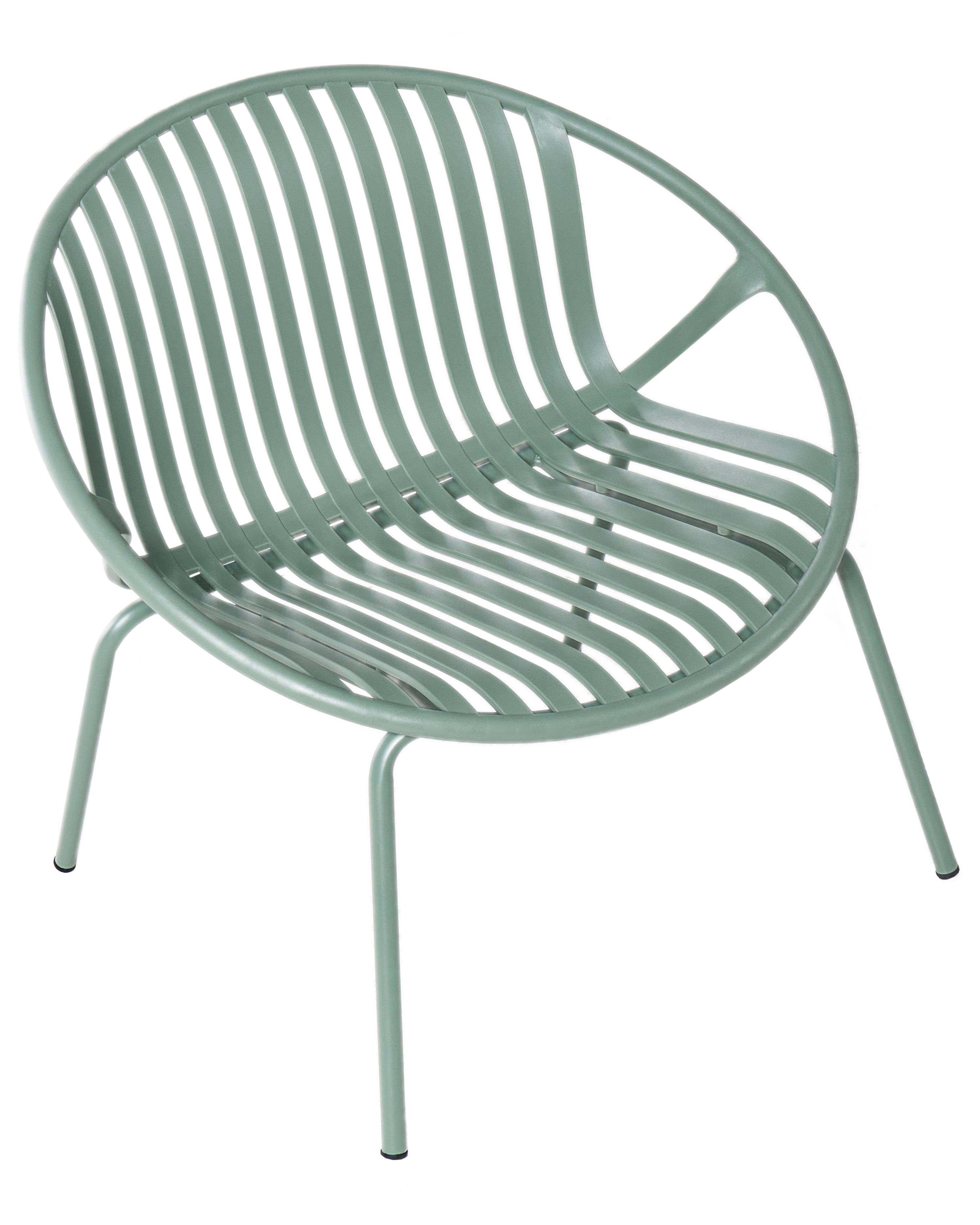 Set van 2 tuinstoelen CASPERIA met voetenbank Groen
