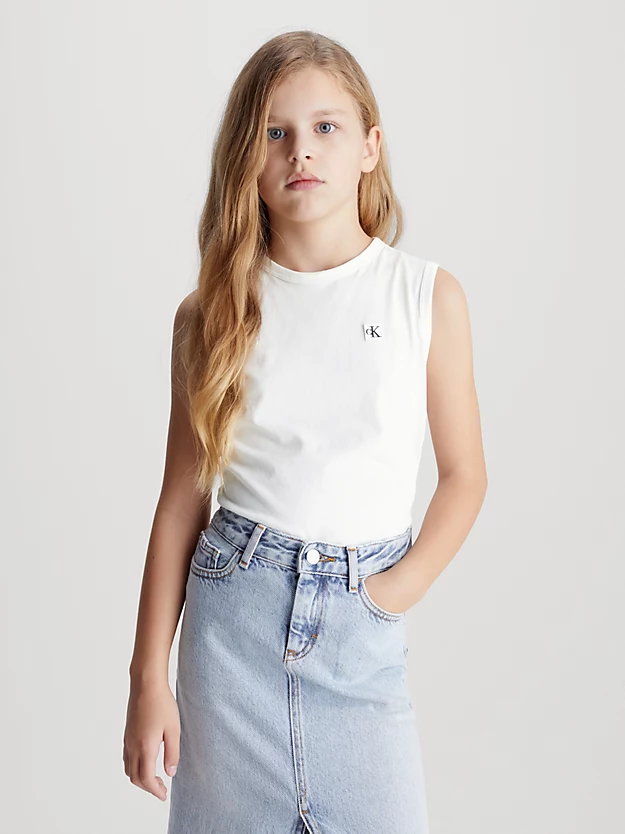 Camiseta regata infantil com monograma