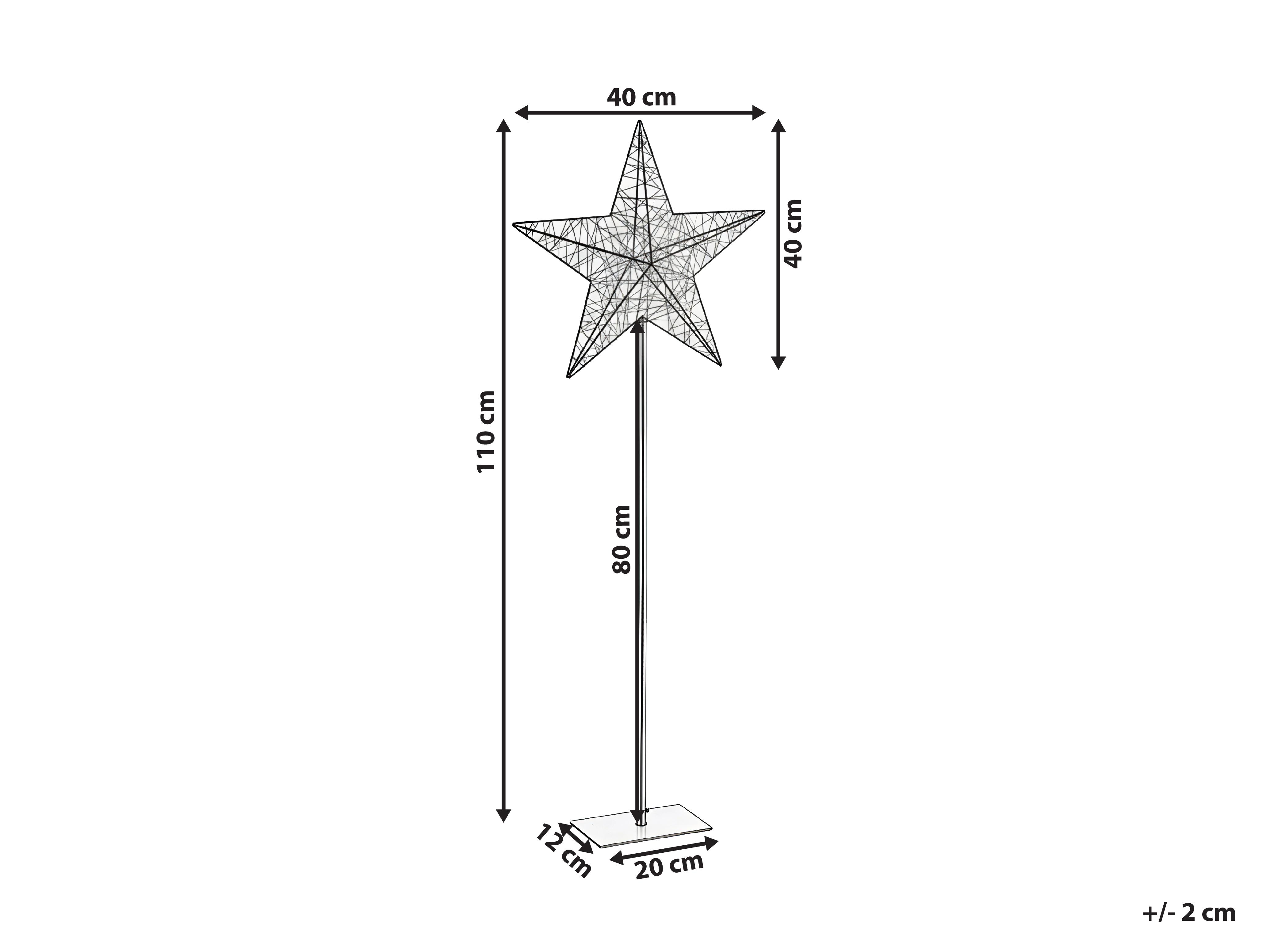 Buitendecoratie LED SANNAN Ster 110 cm Zwart
