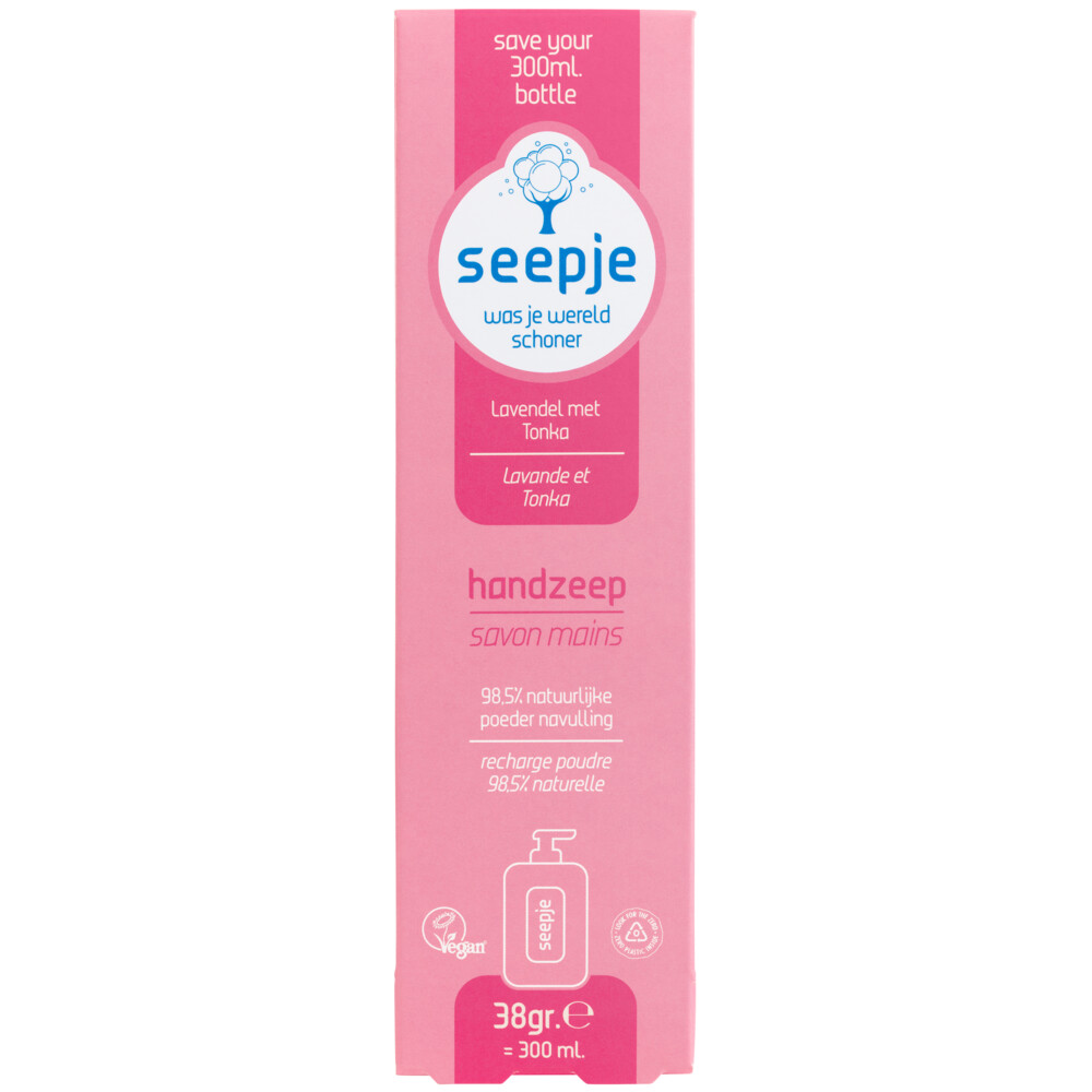 Seepje Handzeep Navulling Lavendel met Tonka38 gr