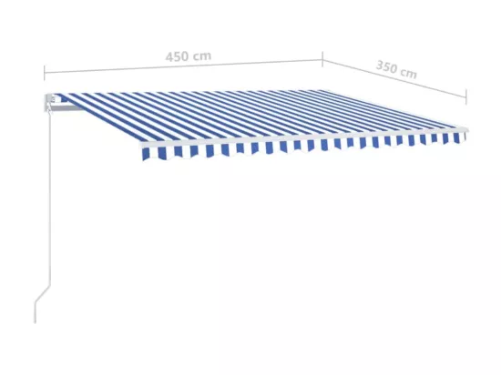 Auventanuel rétractable 450x350 Bleu et blanc