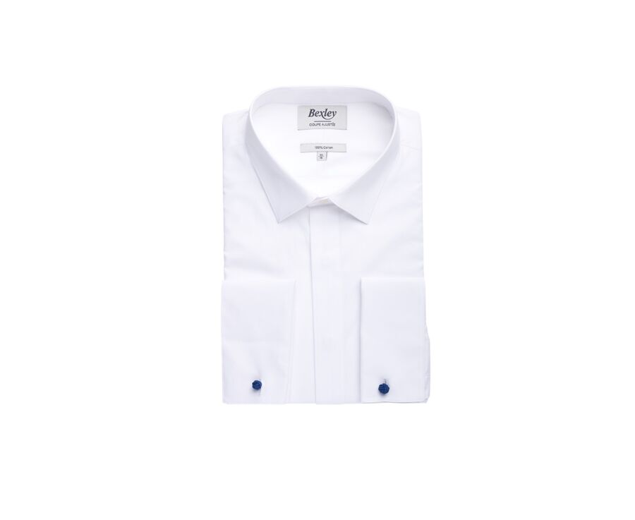 Chemise blanche à boutons de manchettes - OLIVIO