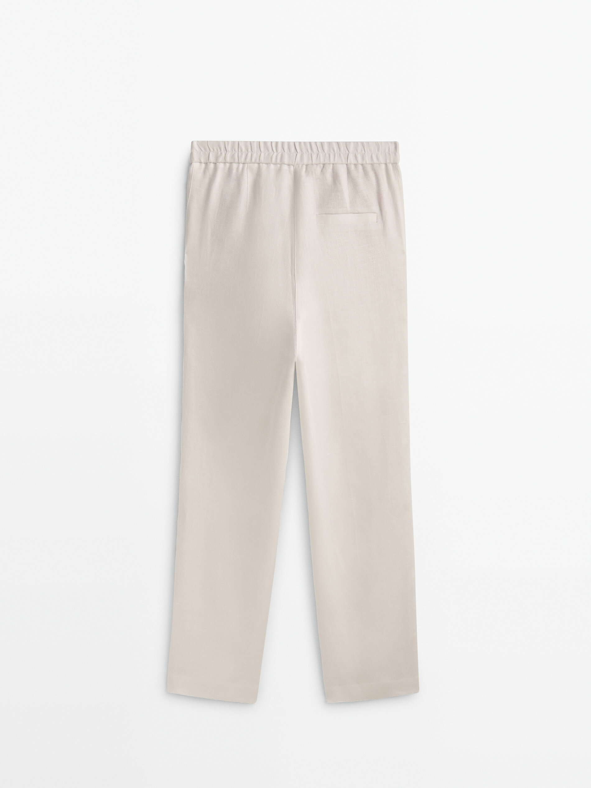 Calça reta 100% linho - BRANCA