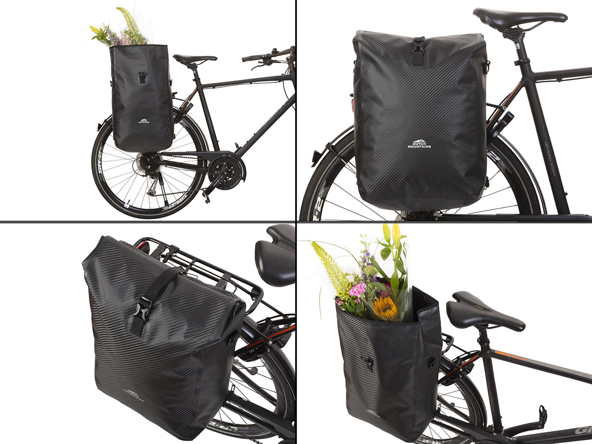 Dutch Mountains 28 liter 3 in 1 enkele fietstas - Black