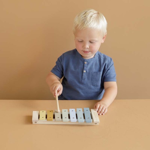 Xylophone en bois Bleu - LITTLE DUTCH