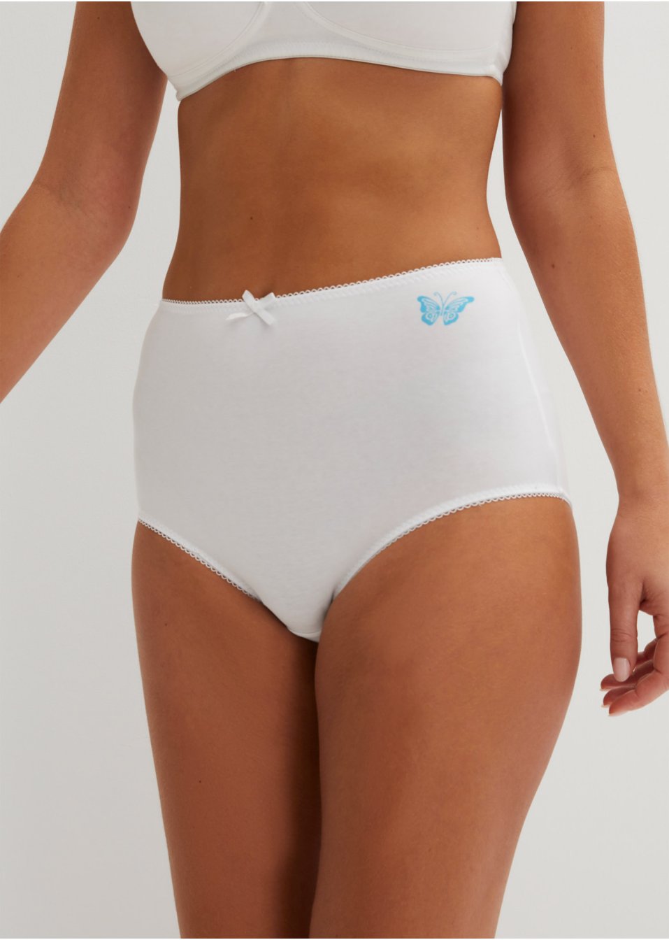Lot de 3 slips taille haute avec coton