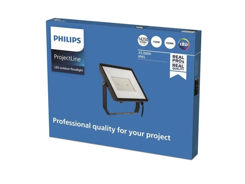 Philips 8719514954632, Sort, IP65, Metal, 150 W, LED, 6500 K