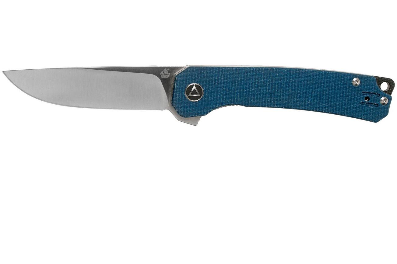 QSP Knife Osprey QS139-B Blue Micarta, Satin, zakmes
