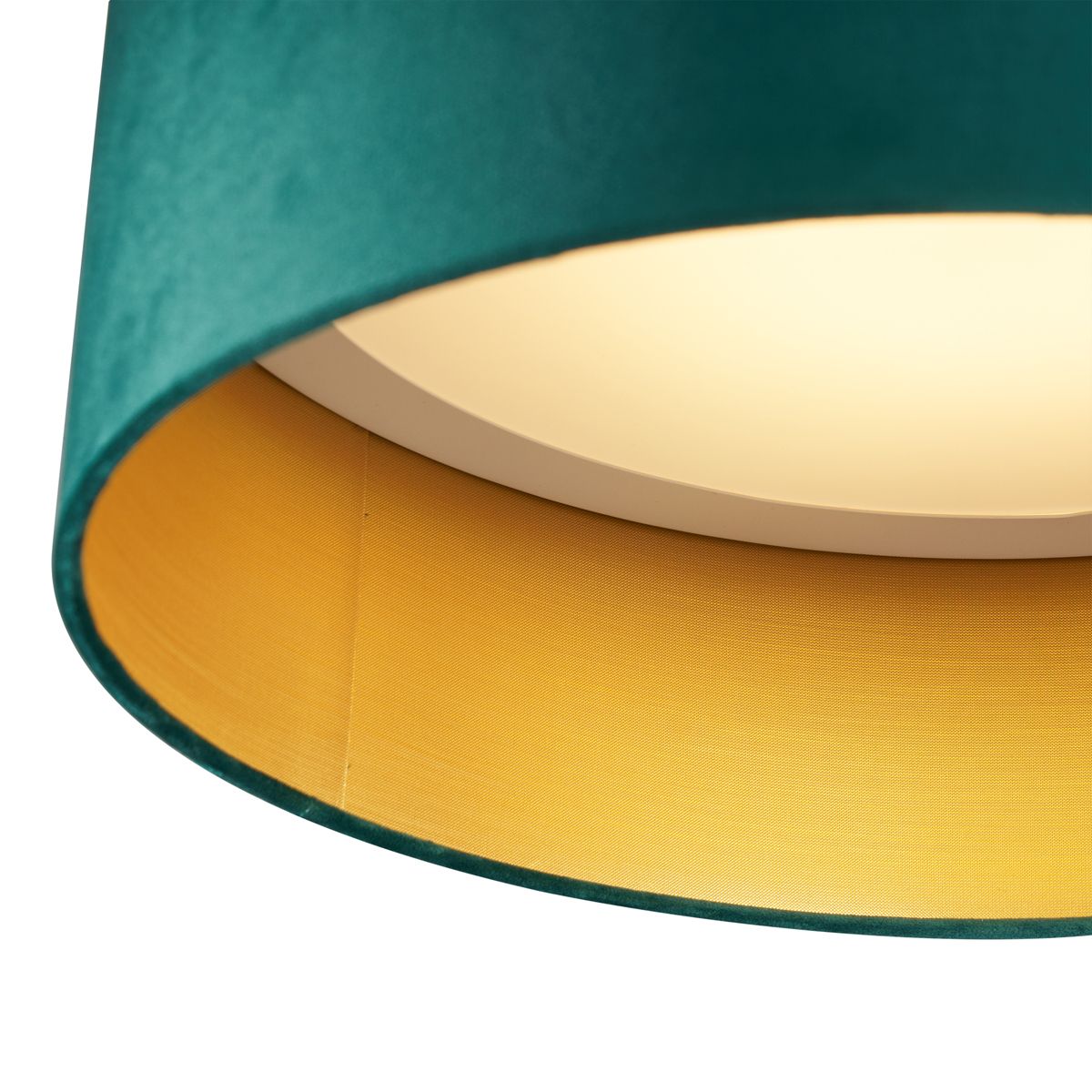Moderne plafondlamp groen velours 40cm incl. LED 3-staps dimbaar - Sue
