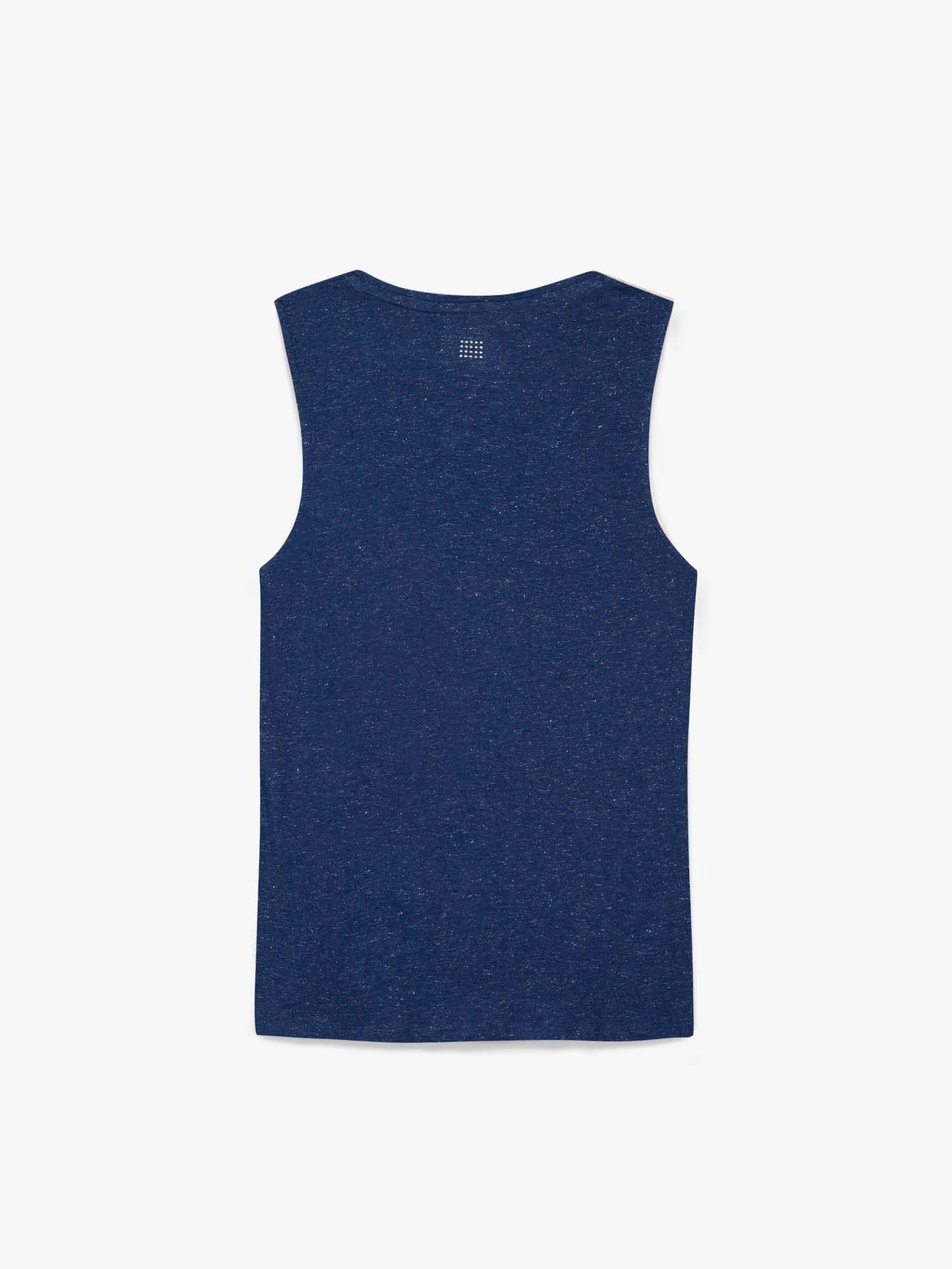 Débardeur Femme Col V Coton Marine