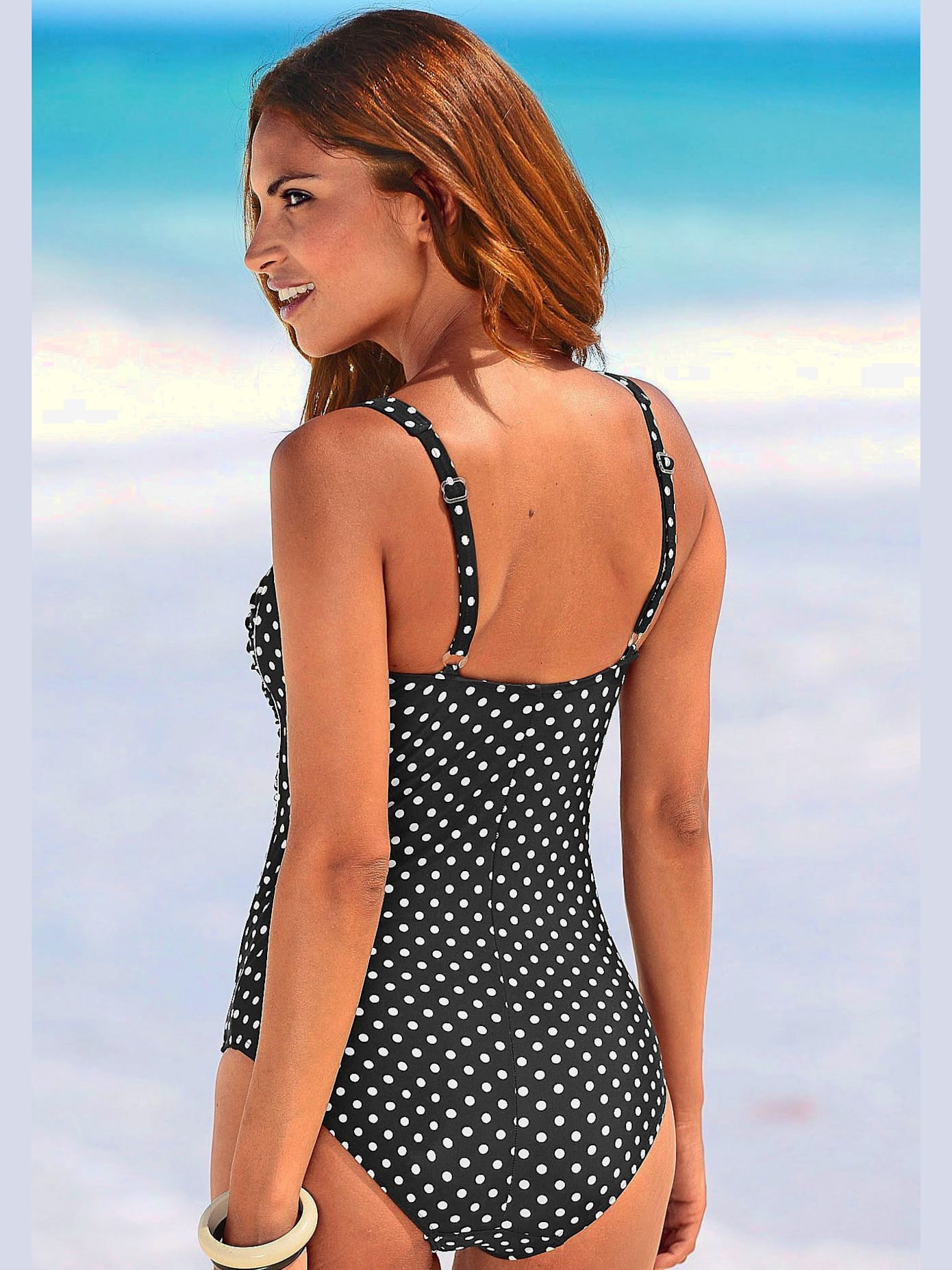 Maillot de bain motif petits pois