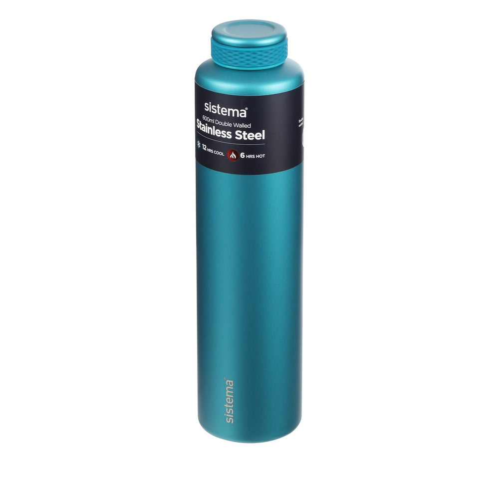 Køb Sistema Stainless Steel Drikkedunk 600 ml Wild Teal