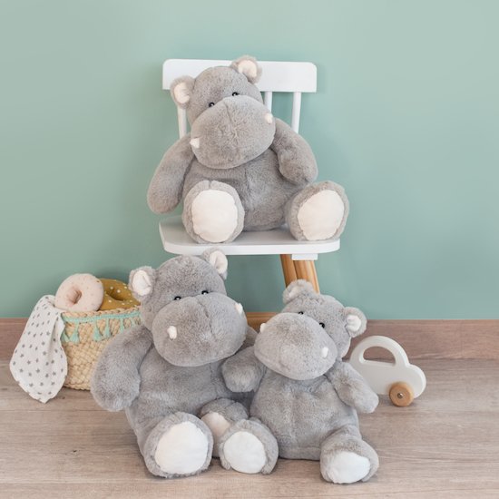 Peluche Hippo'Dou   Gris        de               Histoire d'ours