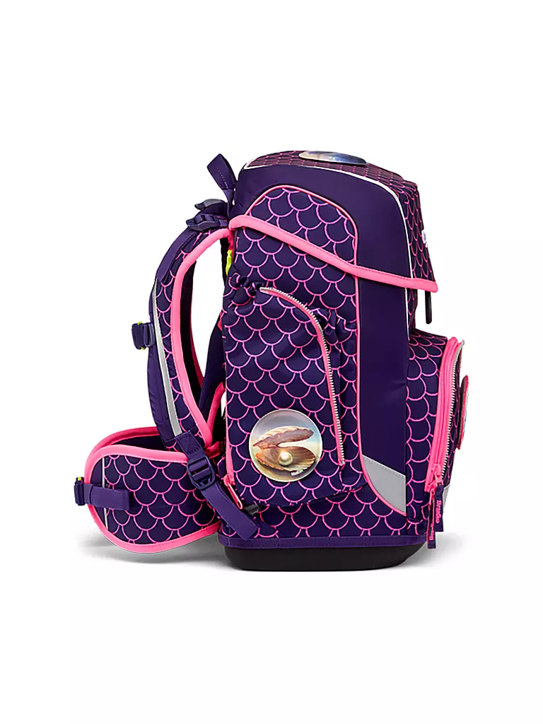 ERGOBAG Schultaschen Set 5tlg CUBO Lumi - PerlentaucherBär lila