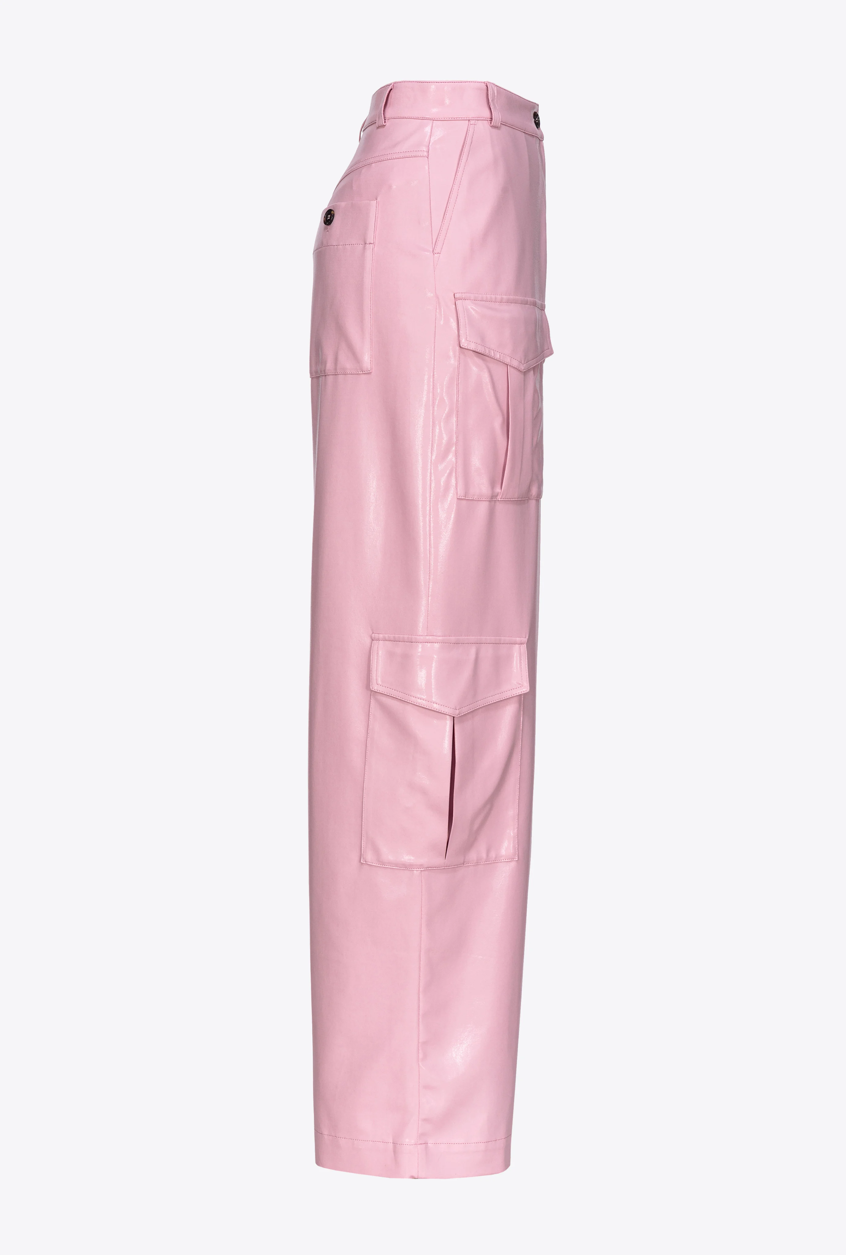 Pantalon cargo effet mouillé | Violet