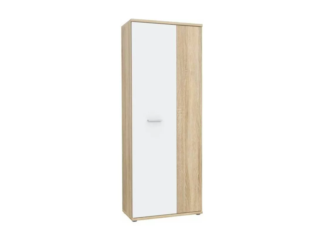 Armoire à chaussures MISCA chêne sonoma et blanc mat - 69 cm