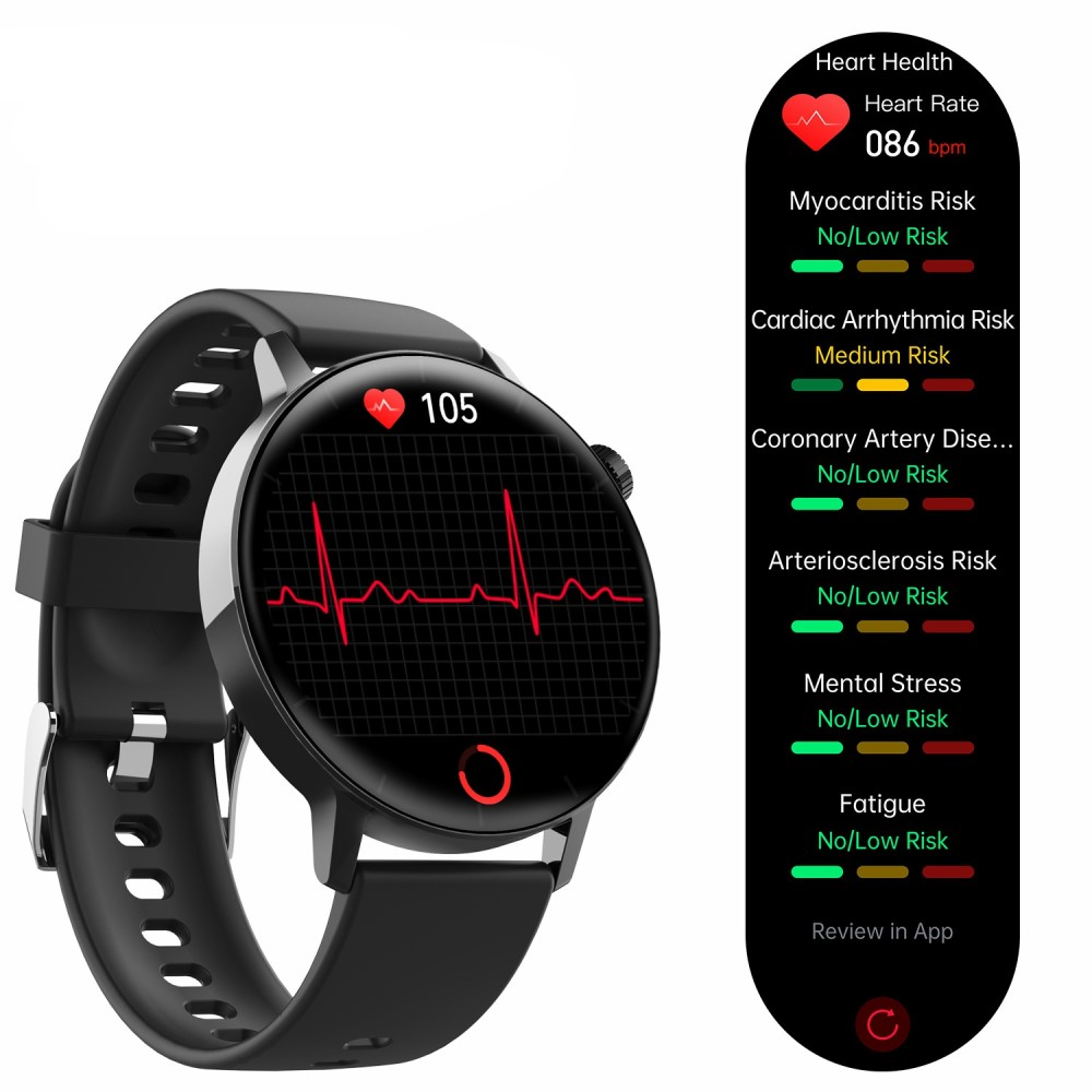 Fitness Tracker Smart Watch mit Blutsauerstoff- / Körpertemperatur- / Blutdruckmessung   EKG Funktion und 1.41