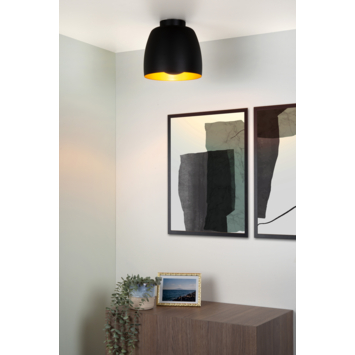 Lucide NOLAN plafonnière Ø24cm Zwart