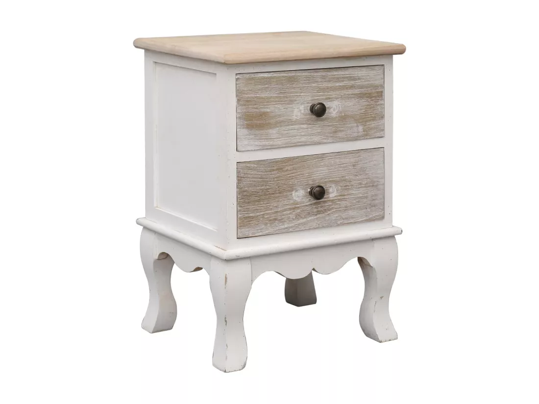 2 pcs Tables de chevet 35x30x50 cm Bois de Paulownia