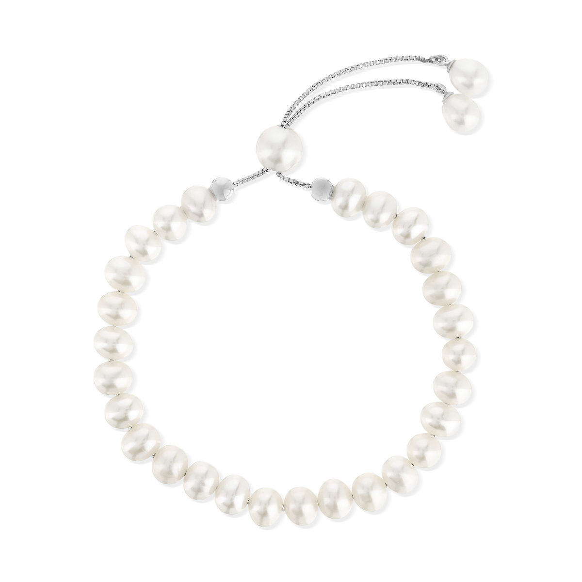 Bracelet argent perles de culture de Chine 20 cm