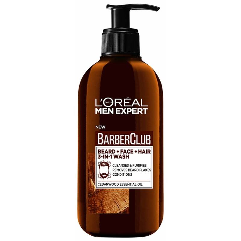L'Oréal Paris Men Expert BarberClub Beard + Face + Hair 3-In-1 Wash 200 ml