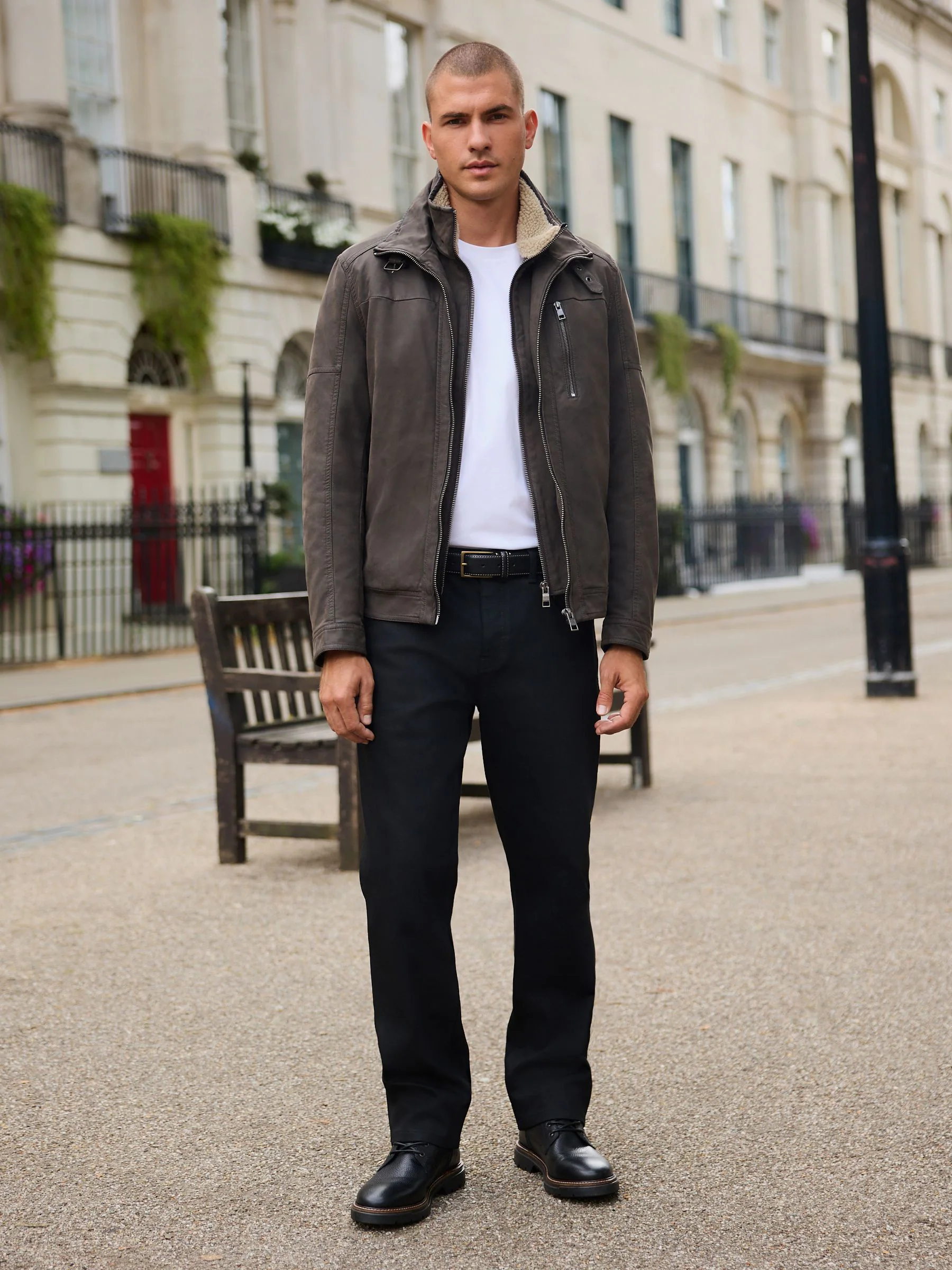 Bruin - Borg Lined Faux Leather Jacket