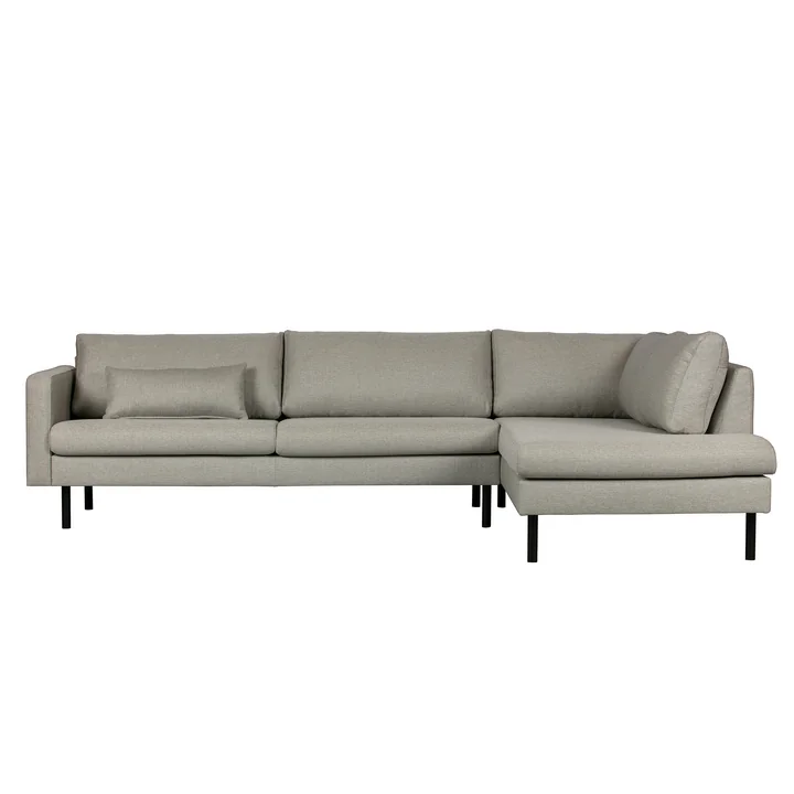 Nuuck - Mette Ecksofa, 282 x 92 cm, Recamiere rechts, hellgrau