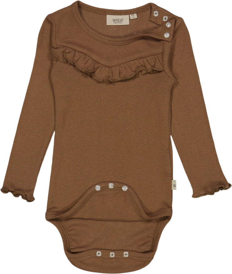 Wheat Body Rib Ruffle LS Acorn