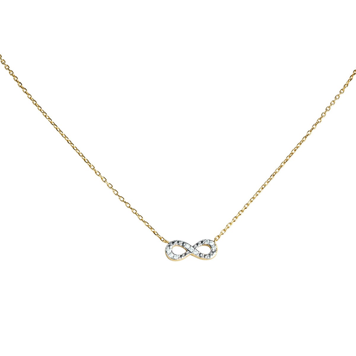Collier Brillaxis infini empierré plaqué or