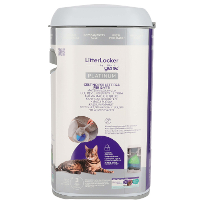 Litter Locker Genie Entsorgungseimer Platinum weiss
