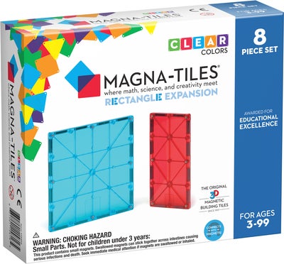 MAGNA-TILES Clear Colors Rektangulært Utvidelsessett 8 Deler