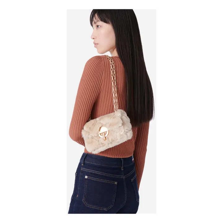 Vanessa Bruno Sac Nano Moon Fausse Fourrure | Beige