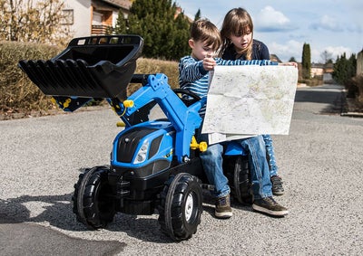 Rolly Toys Farmtrac New Holland Pedaltraktor, Blå