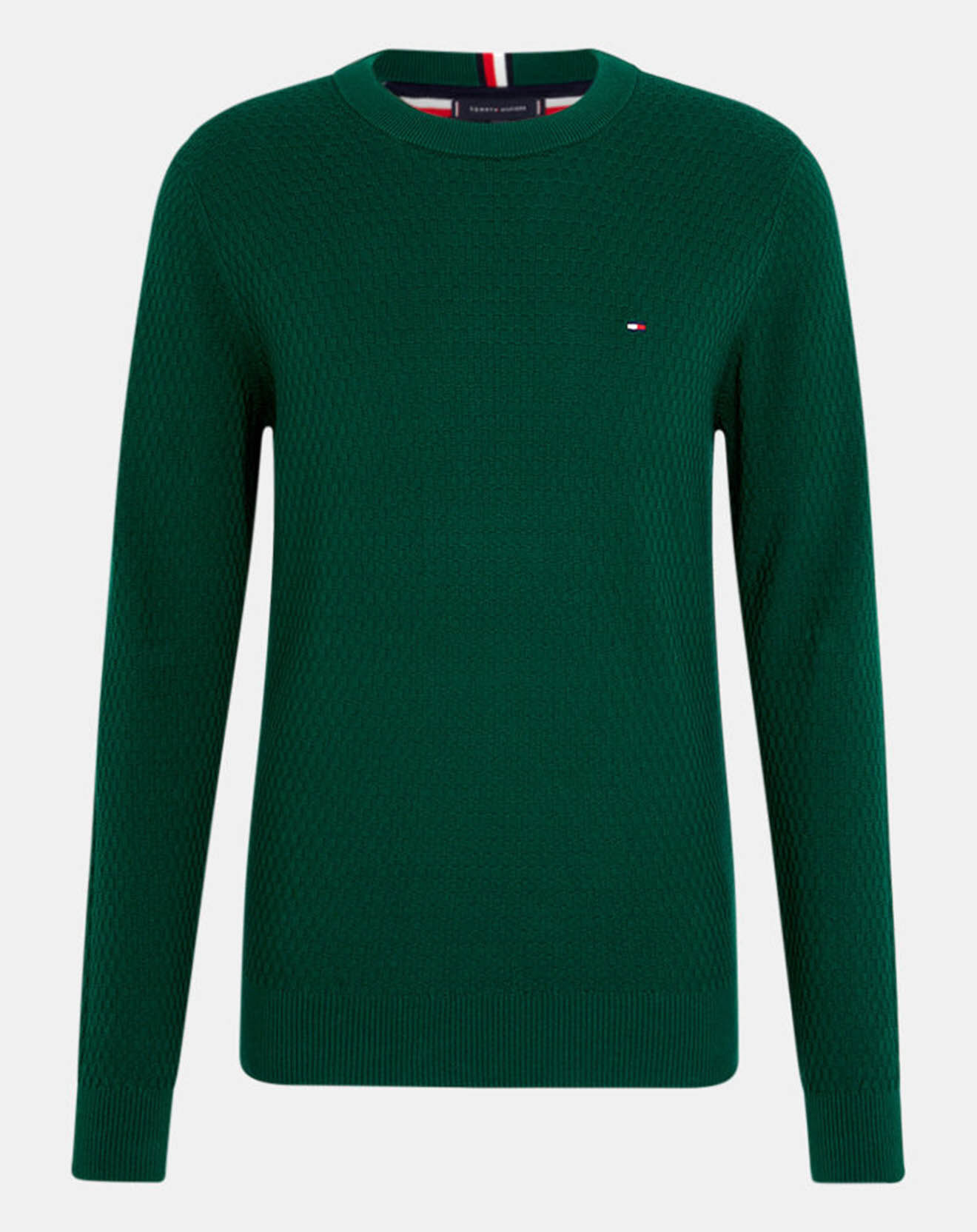 Tommy Hilfiger Pull Cross Structure vert gazon
