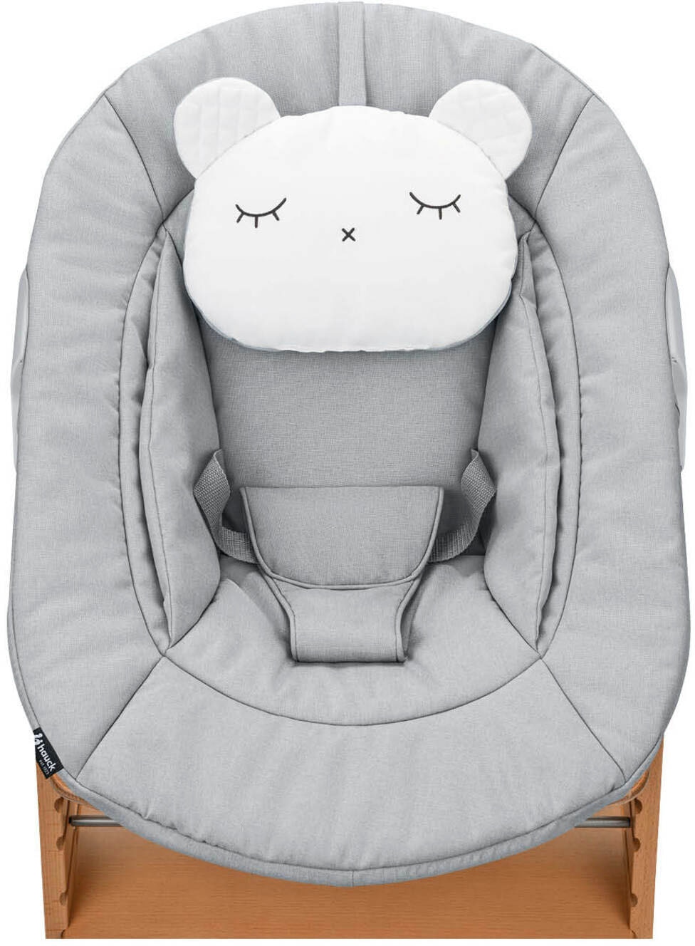 Hauck Hochstuhl »Alpha Newborn Pre, Nature Grey« () mit Newborn Aufsatz